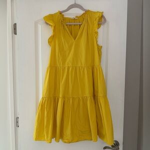 Sunny Yellow Sleeveless Mini Dress